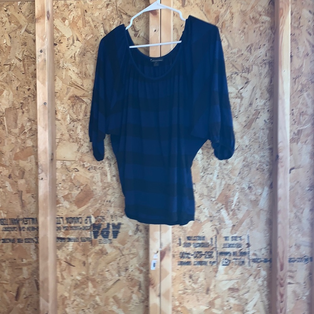 Black and blue blouse